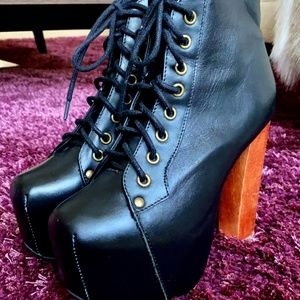 Black Leather Jeffrey Campbell Lita